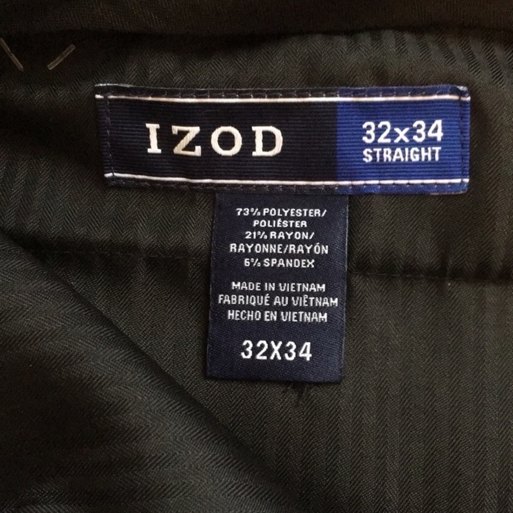 New-izod Performance Stretch Straight Dress Pants - Picture 6 of 7